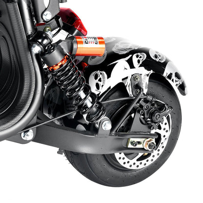 CRONY Small Harley two seat big tires with BT 1000w 60KM/H high power two wheels adult electric scooter motorcycle | USA Flag - Edragonmall.com