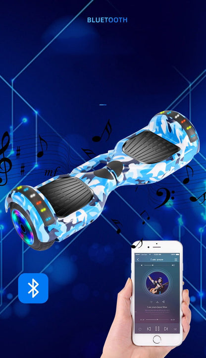 CRONY D1+BT+Light+Cartoon سكوتر كهربائي ذاتي التوازن 6.5 بوصة eBike، السرعة القصوى 12كم/ساعة، مدى 15كم، 250واط