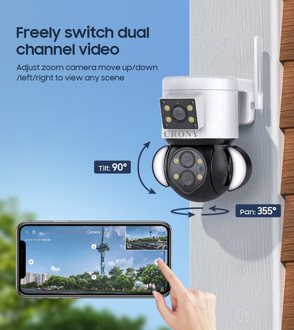 CRONY ST-430-5MP-10X 4G ST-430-5MP-10X WiFi Dual Linkage PTZ Camera High Quality Camera 360 Security 4MP Outdoor Waterproof Max Storage 128G PTZ Camera - Edragonmall.com