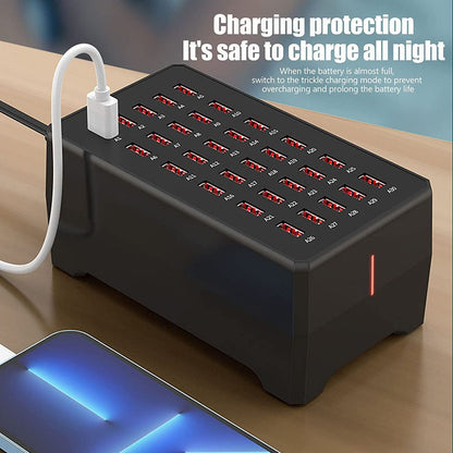 CRONY WT268 30USB PORTS Smart Charger Station 150W Safe Fast Charging USB Charging Station