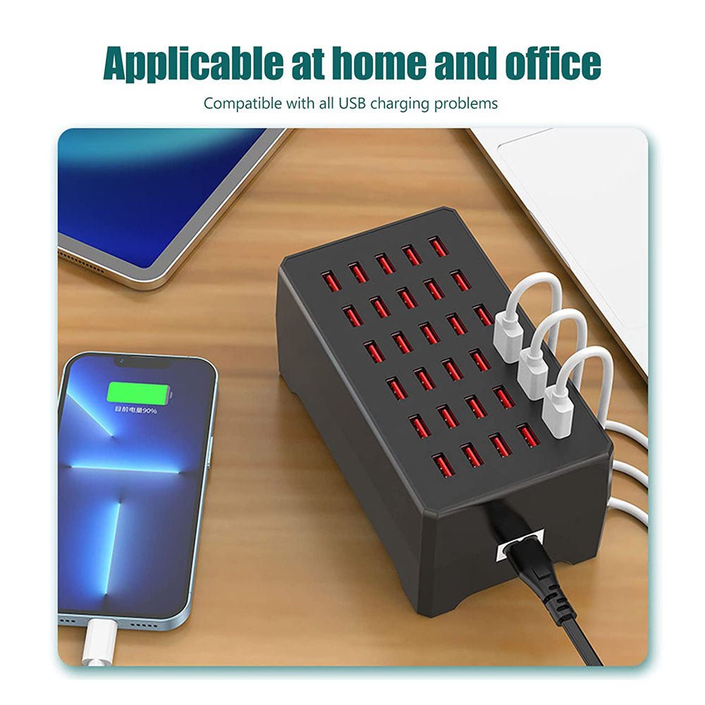 CRONY WT268 30USB PORTS Smart Charger Station 150W Safe Fast Charging USB Charging Station