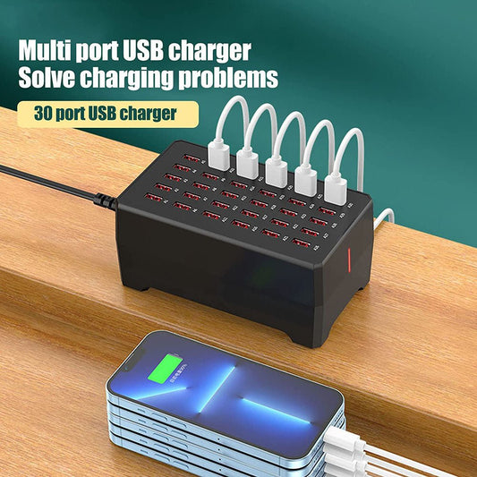 CRONY WT268 30USB PORTS Smart Charger Station 150W Safe Fast Charging USB Charging Station