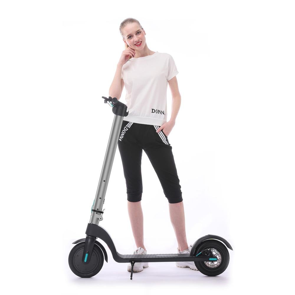 CRONY X7 Electric Kick Scooter Max speed 38KM Replaceable battery capacity Easy Foldable 8.5 inch | Silver - Edragonmall.com