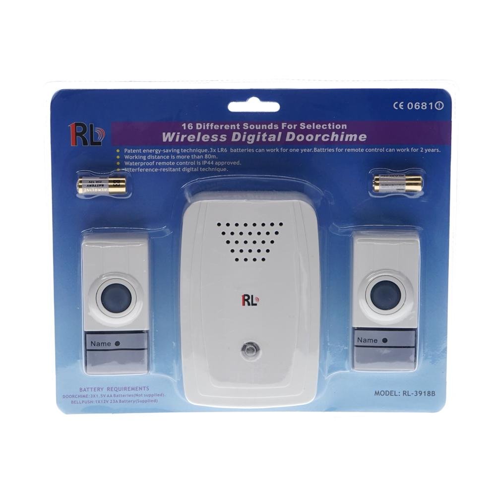 جرس الباب RL-3918B جرس الباب الرقمي اللاسلكي بصوت عالٍ وواضح سهل التركيب