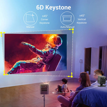 CRONY C1000 3D upright Projector with BT speaker 1080p Wifi Smart Led Dlp Video Projector With Battery