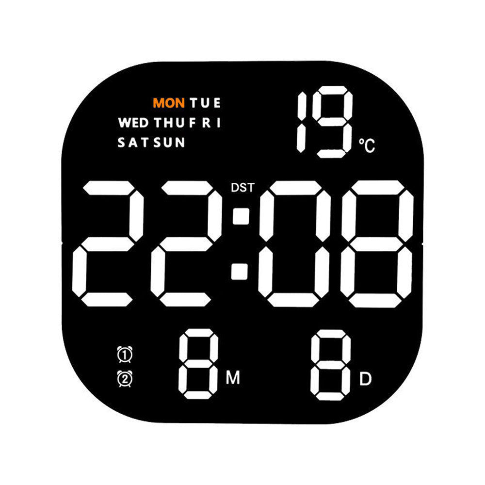 CRONY 6633 Electronic Clock Multifunctional Large Screen Square Led Wall clock Remote Control digital alarm clock - Edragonmall.com