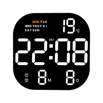 CRONY 6633 Electronic Clock Multifunctional Large Screen Square Led Wall clock Remote Control digital alarm clock - Edragonmall.com