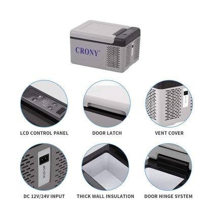 CRONY Car Refrigerator 9L-C9 compressor beauty mini fridge cosmetics skincare mobile cooler box - Edragonmall.com