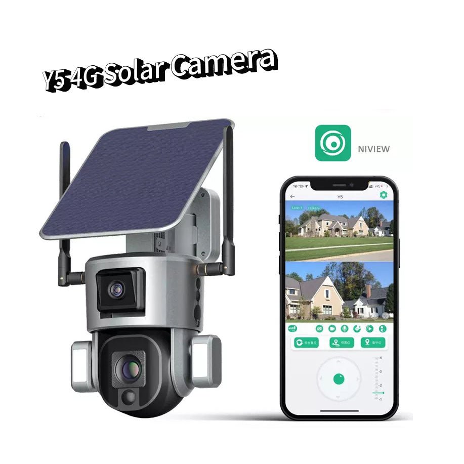 CRONY D5 WiFi-4K-8MP D5 4G-4K-8MP Solar Dual Linkage Battery PT Camera 8MP Wireless CCTV Camera | Fixed-focus - Edragonmall.com