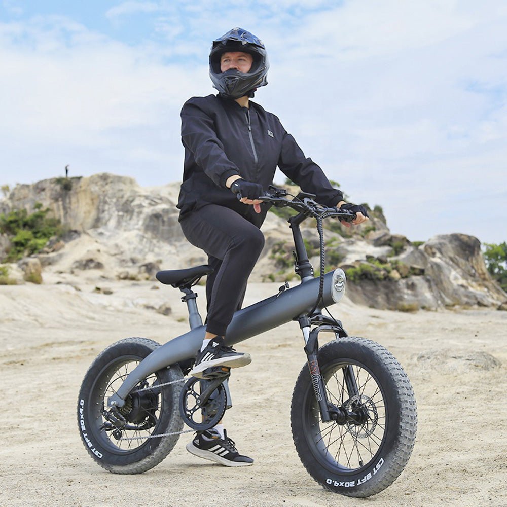 CRONY Q3 Off-road fat tire 48V/750W aluminum alloy E-bike 20 inch fat tire off road bicy Scootercle electric bike Scooter - Edragonmall.com