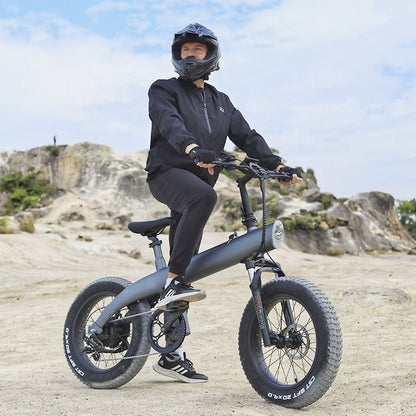 CRONY Q3 Off-road fat tire 48V/750W aluminum alloy E-bike 20 inch fat tire off road bicy Scootercle electric bike Scooter - Edragonmall.com