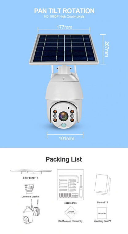 CRONY RBX-S10 Low power 4G solar camera 5mp 1080P HD Solar Panel Outdoor Surveillance Waterproof CCTV Camera Smart Home Two-way Voice Intrusion Alarm - Edragonmall.com