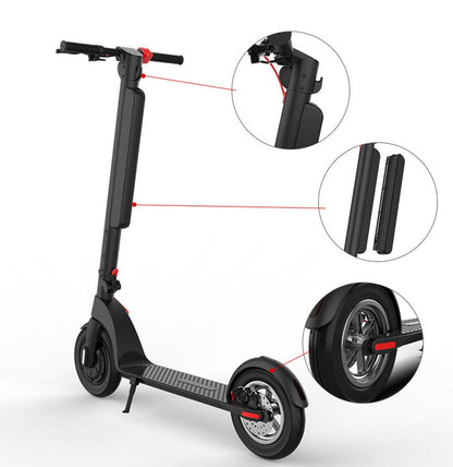 CRONY X8 Electric Kick Scooter Max speed 38KM Replaceable dual battery capacity Foldable10 inch - Edragonmall.com