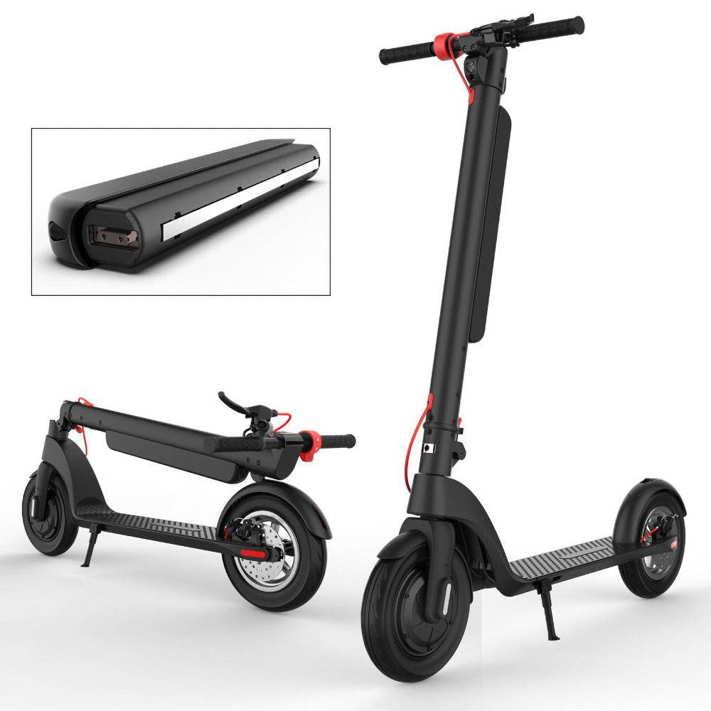 CRONY X8 Electric Kick Scooter Max speed 38KM Replaceable dual battery capacity Foldable10 inch - Edragonmall.com