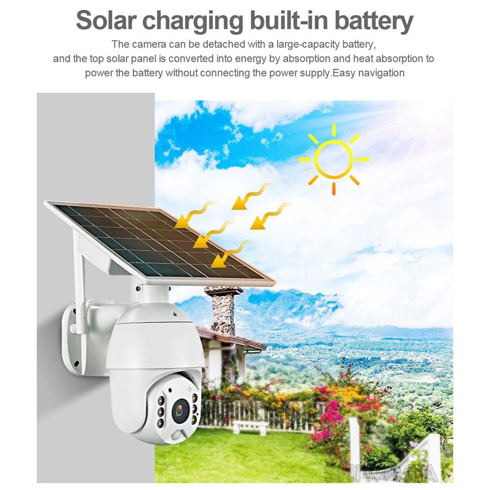 RBX-S10 Low power WIFI solar camera 1080P HD Solar Panel Outdoor Surveillance Waterproof CCTV Camera Smart Home Two-way Voice Intrusion Alarm - Edragonmall.com